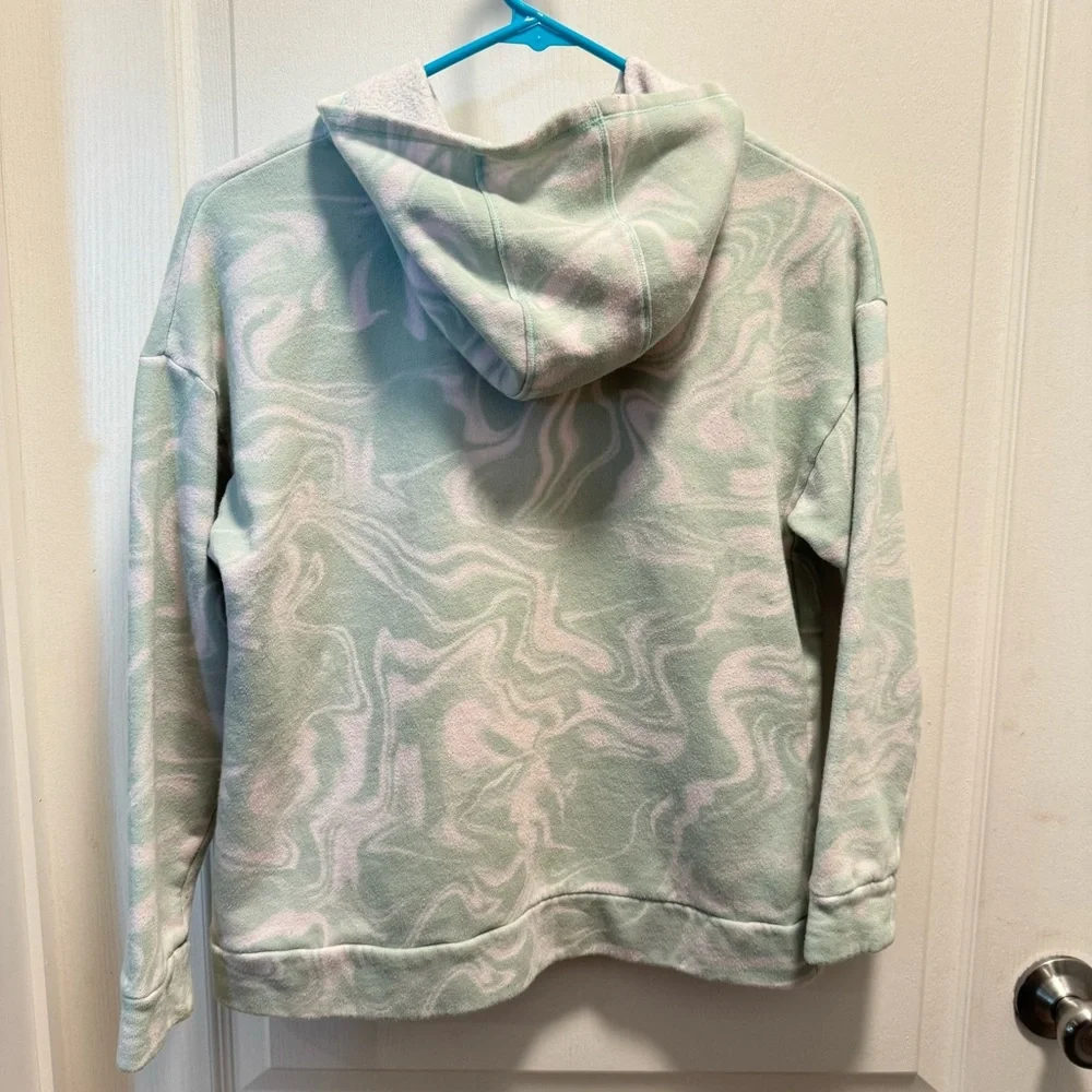 Youth Adidas Hoodie, light green tie dyed, size XL 16, long sleeve, front pocket